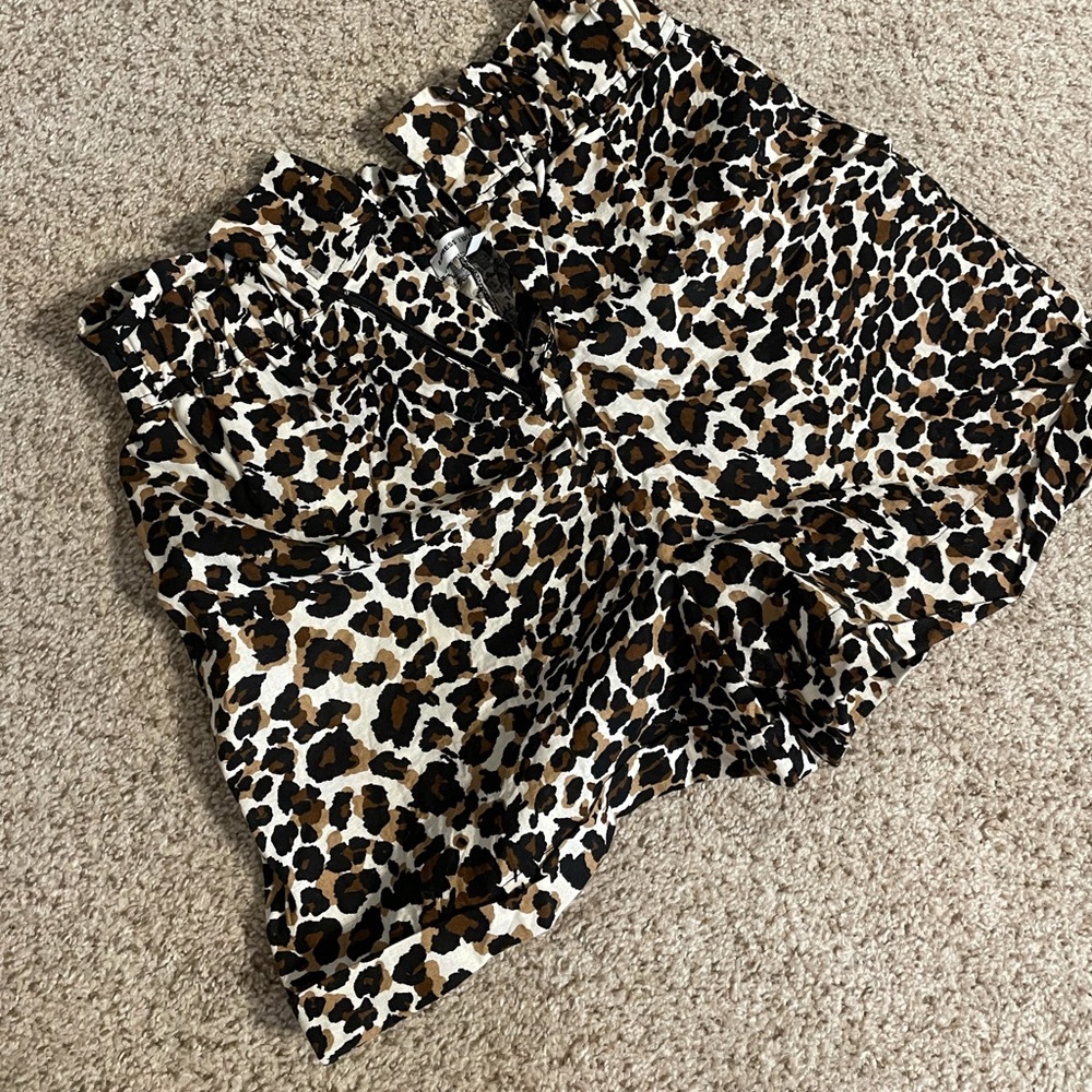 Express X Rocky Barnes Leopard printed shorts